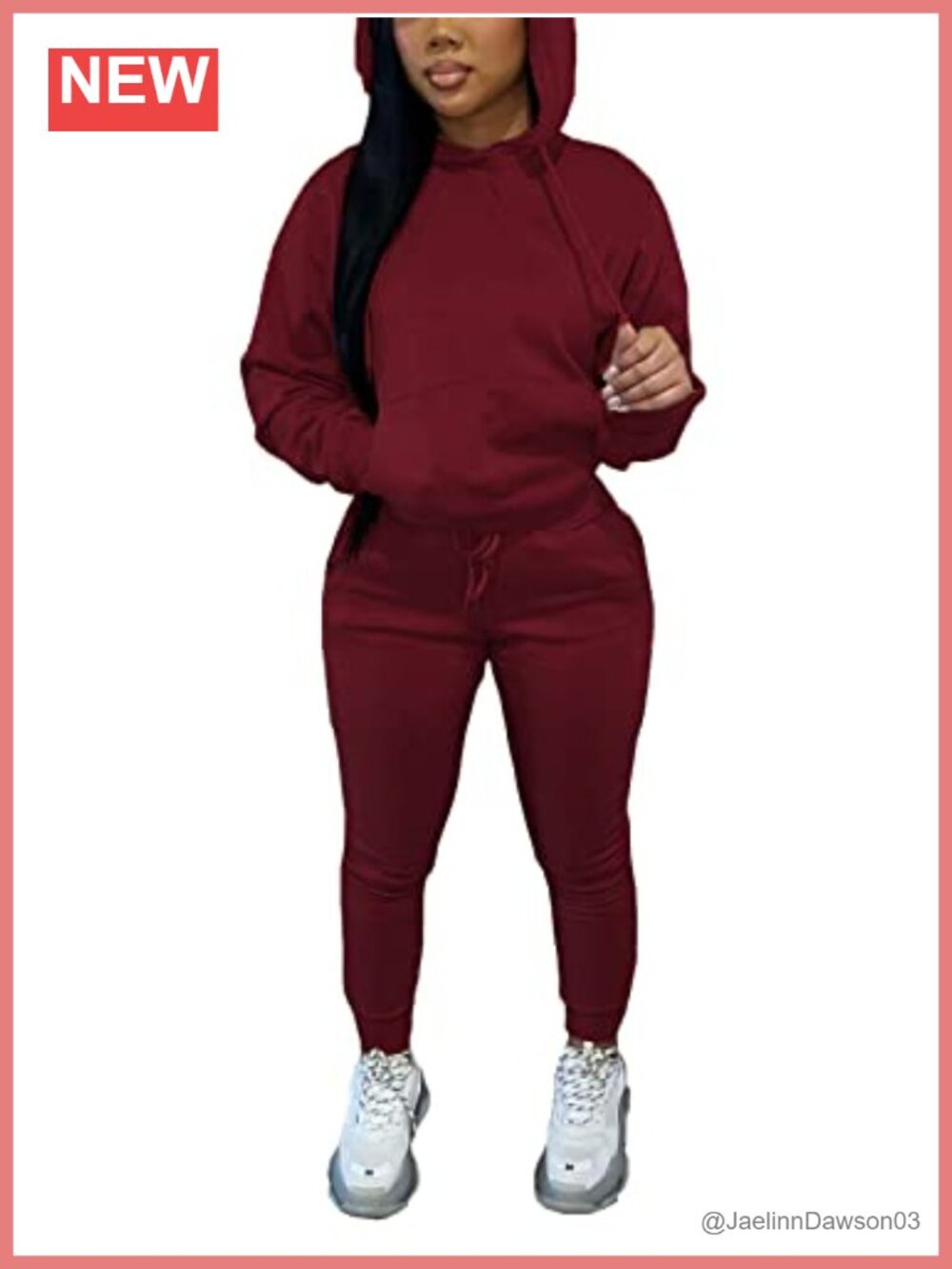 Women's 2 Piece Sweatsuit Set Hoodie Jogger Pants Polyester Spandex